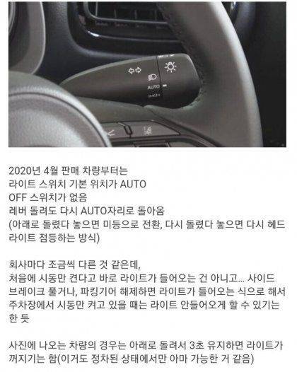 일본 자동차에서 의무화된 기능