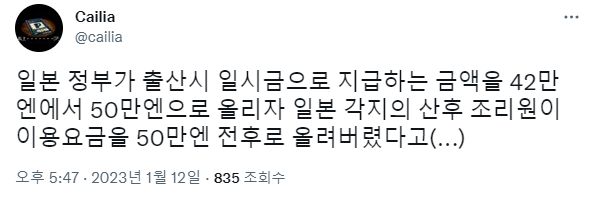 일본의 저출산 대책 근황