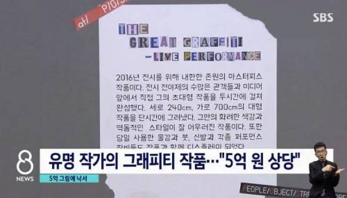 5억 상당의 미술품에 낙서한 20대 커플