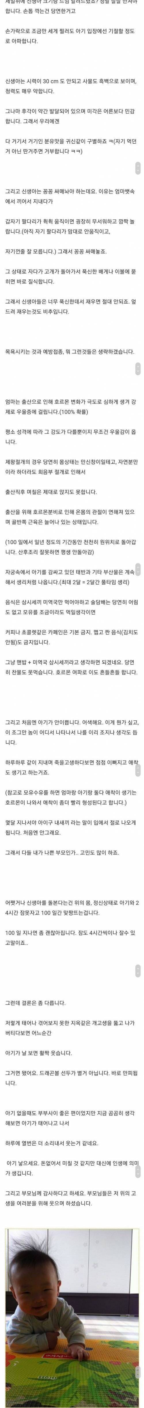 현직 애기아빠가 썼던 신생아의 포스