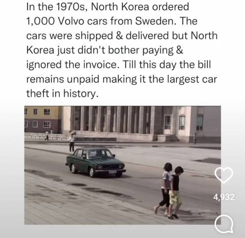 볼보차 1000대를 훔친 도둑