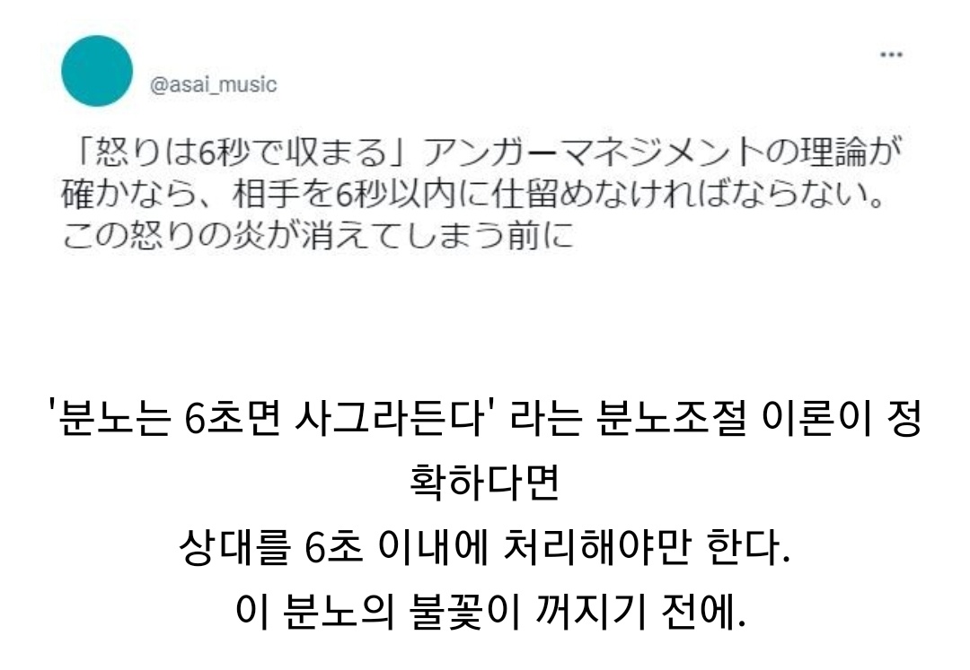 분노의 유통기한은 6초