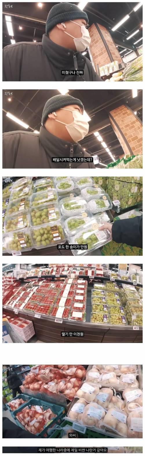 여행한 국가 중에 물가 제일 비싼 나라