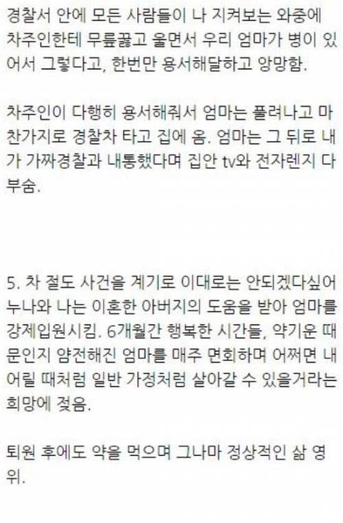 정신분열 걸린 엄마 썰