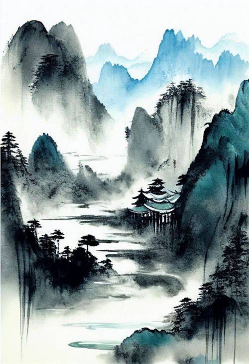 산수화 학습한 AI그림