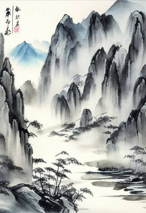산수화 학습한 AI그림