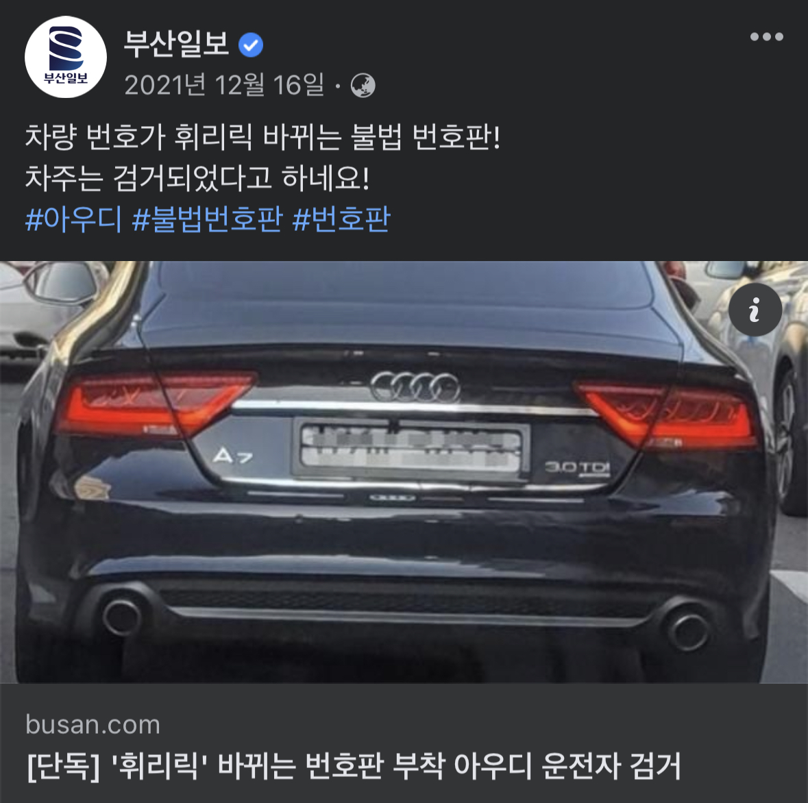 어이상실 불법 번호판의 세계