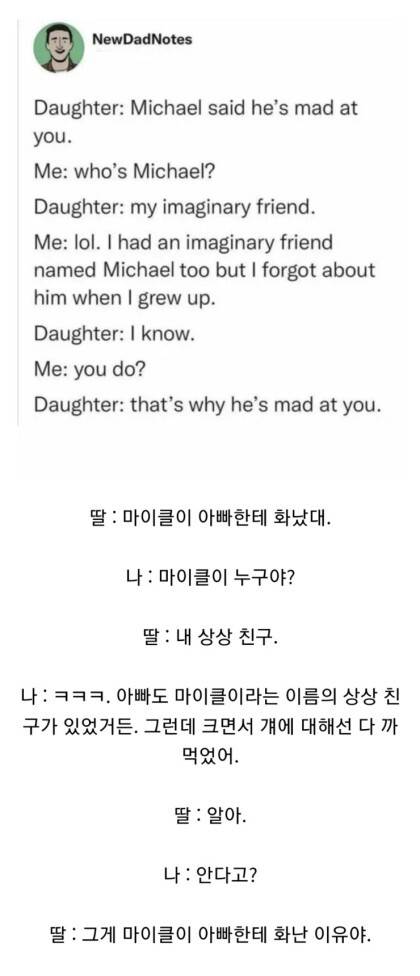 어린 아이의 상상 친구가 아이 아빠에게 화난 이유.jpg