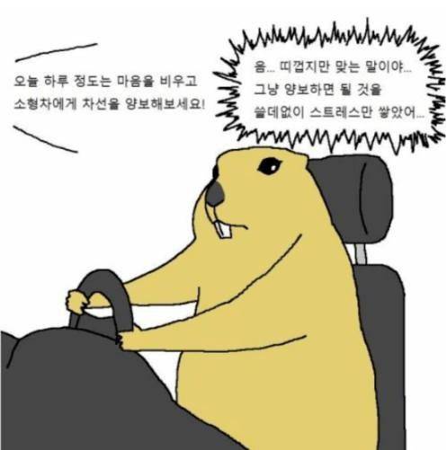 운전할 때 끼어들기에 대처하는.manhwa
