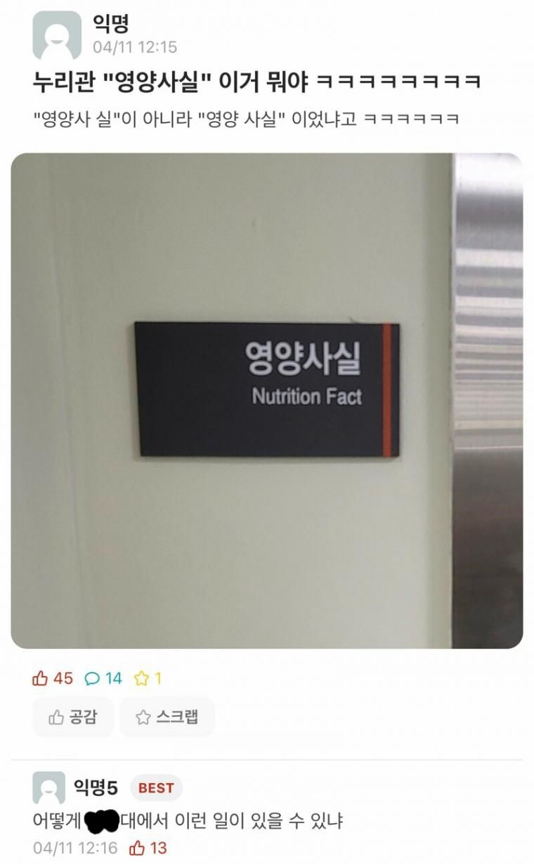 어느 대학 영양사실 수준.jpg