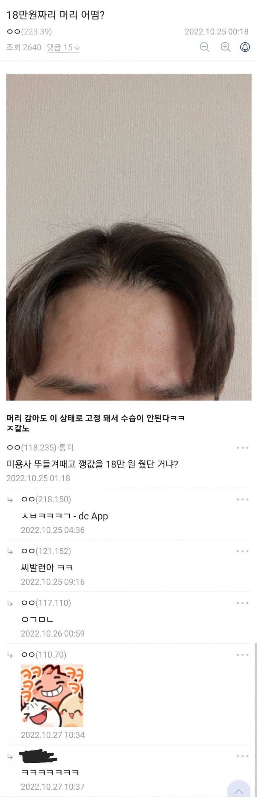 싱글벙글 디씨 헤어갤 레전드모음