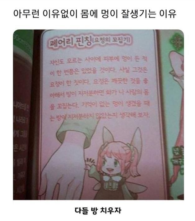 아무런 이유없이 몸에 멍이 잘 생기는 이유