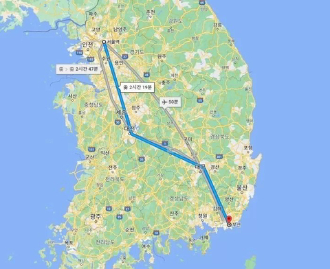 서울에서 부산까지 일주일만에 걸어서 가면 5억원 줌