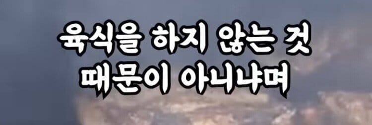 10년만에 고기 맛을 봤다는 비건 여성