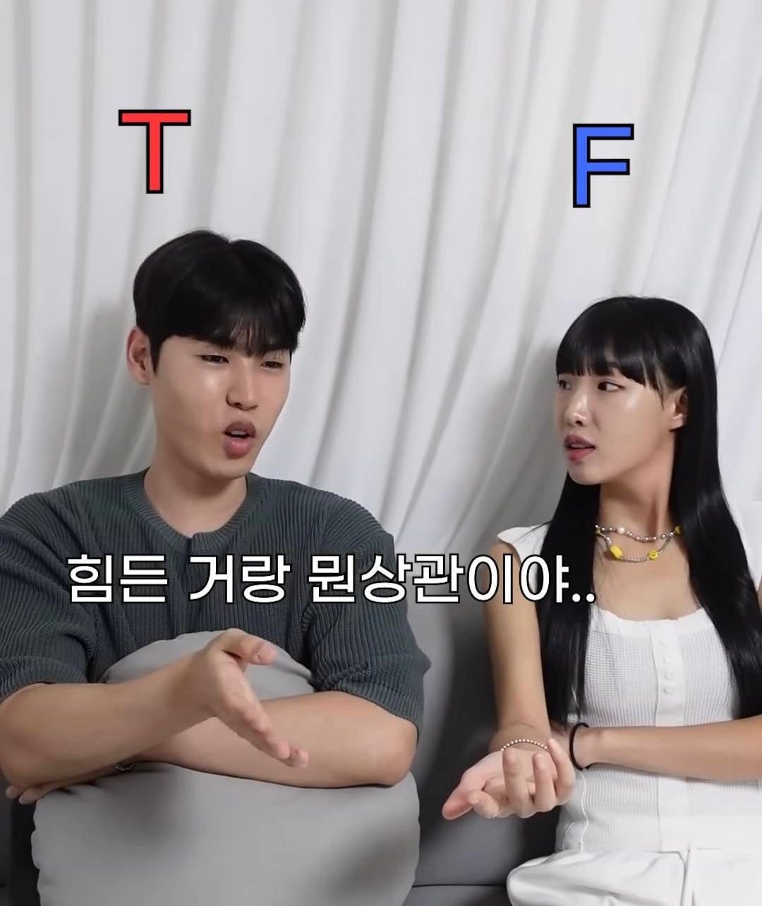 확실하게 T랑 F가 구분된다는 아이패드 질문