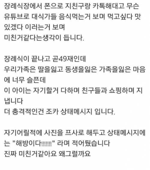 23살 조카가 미친 거 같습니다