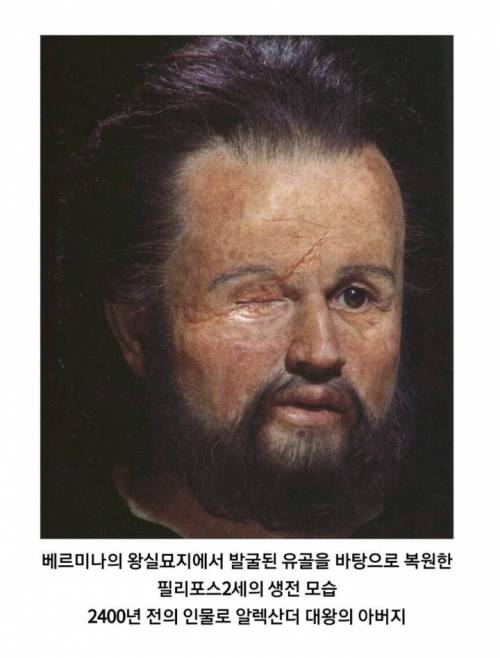 옛날 시대 사람들의 유골로 복원한 생전 모습