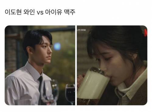 이도현 와인 vs 아이유 맥주