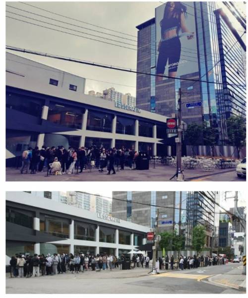 [스압] 사람 몰려서 난리난 르세라핌 팝업스토어