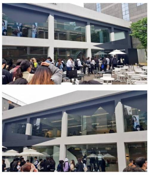 [스압] 사람 몰려서 난리난 르세라핌 팝업스토어