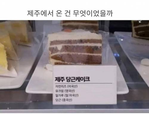이건 왜 제주 당근케이크임?