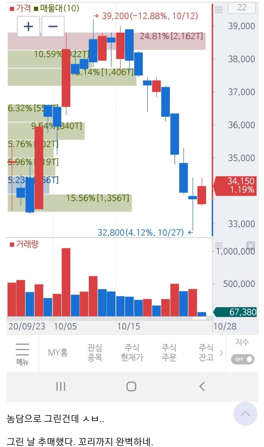 차트분석 완벽하게 해낸 주갤럼.jpg