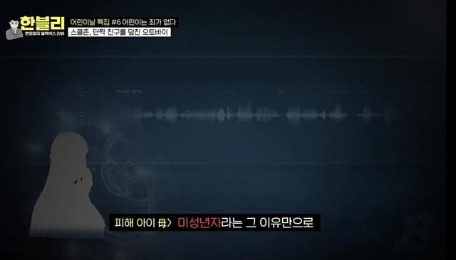 예전 한문철TV에 나왔던, 신호위반 오토바이에 치인 어린아이...