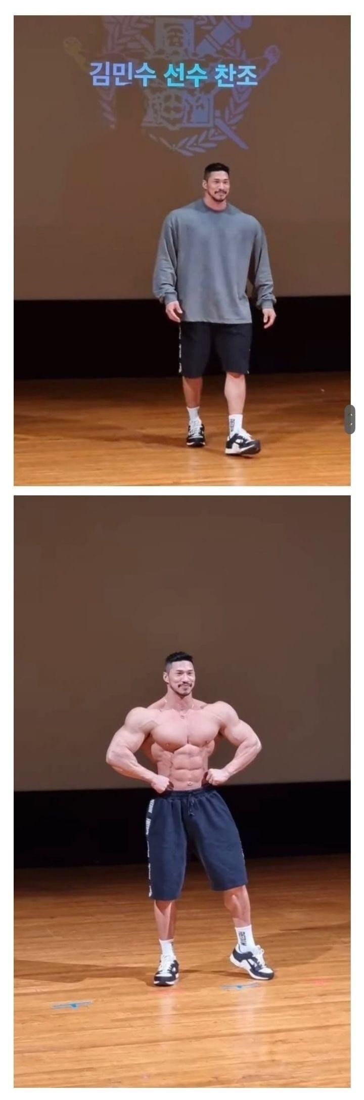 합성 인줄 알았던 어깨 깡패.gif