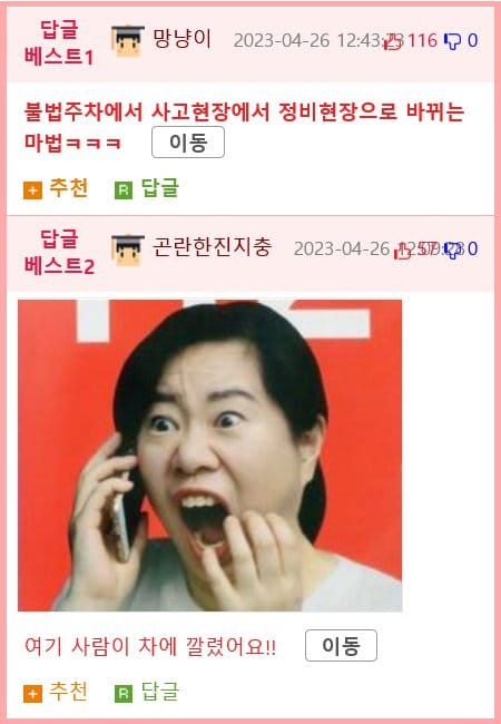 주차금지 구역 주차 꼼수