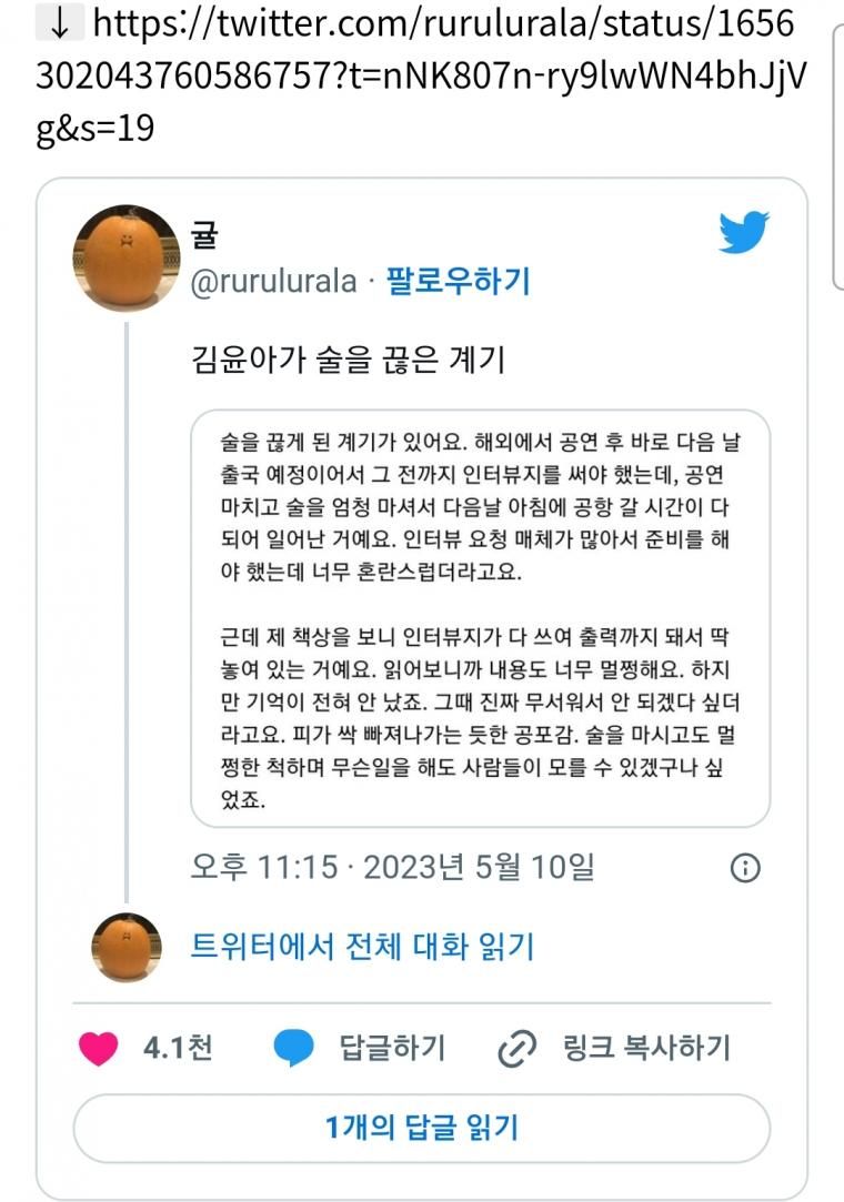 자우림 김윤아가 술을 끊게 된 계기.jpg