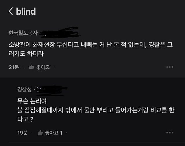 선을 넘어버린 블라인드 댓글 레전드