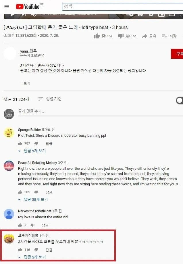 코딩할때 듣기 좋은 노래 대참사.jpg
