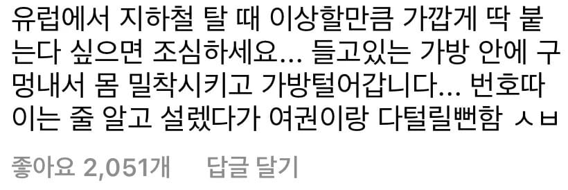 파리 여행 이틀차에 소매치기 당한 사람