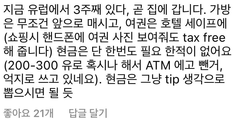 파리 여행 이틀차에 소매치기 당한 사람
