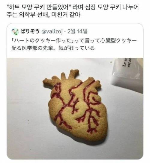 선배가 준 하트 모양 쿠키.jpg