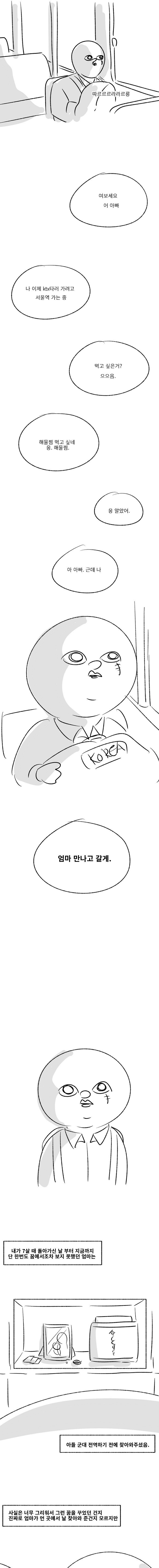 전역전날 면회오신 어머니.manhwa