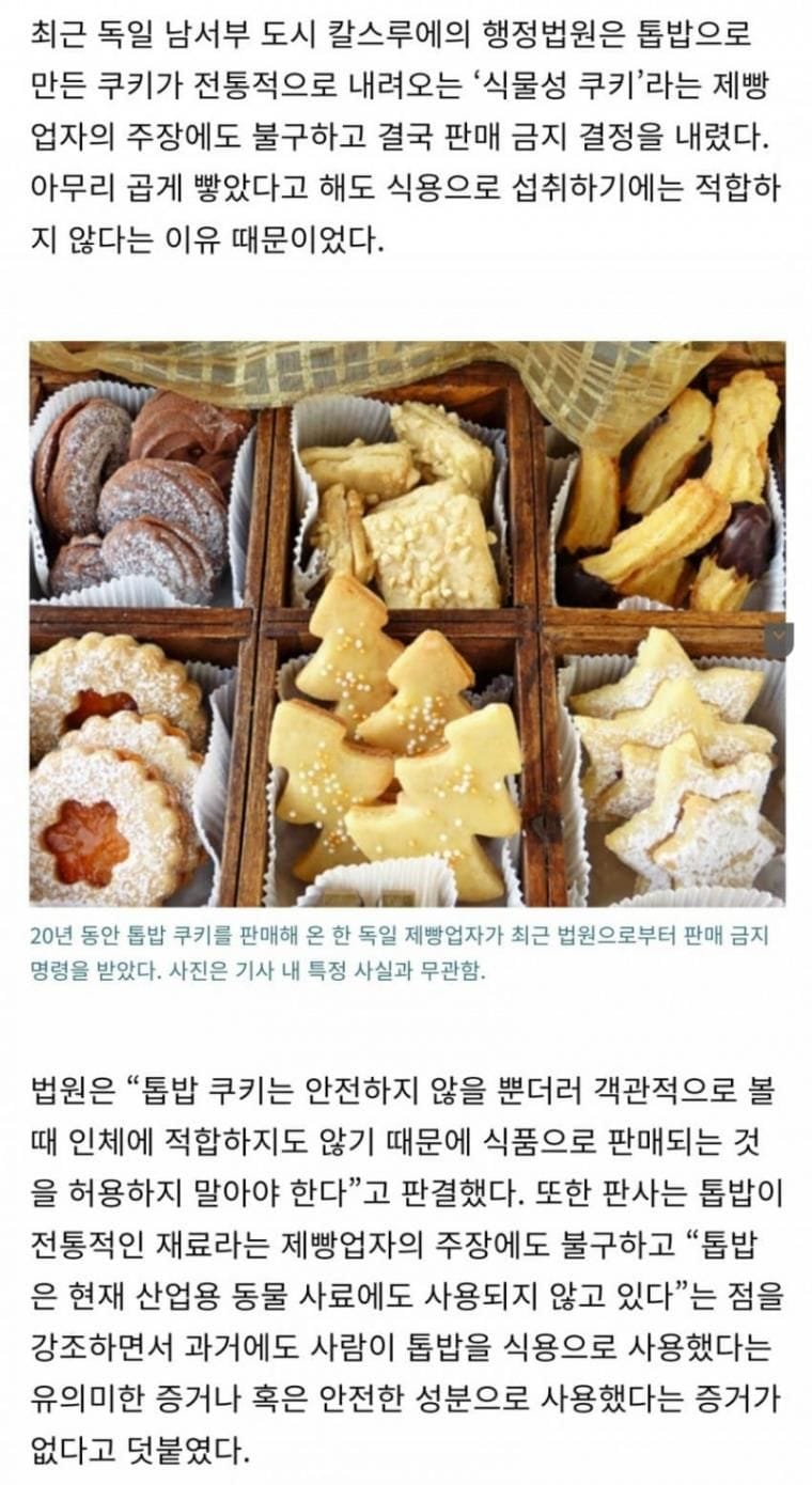 법적으로 금지된 독일 비건 쿠키