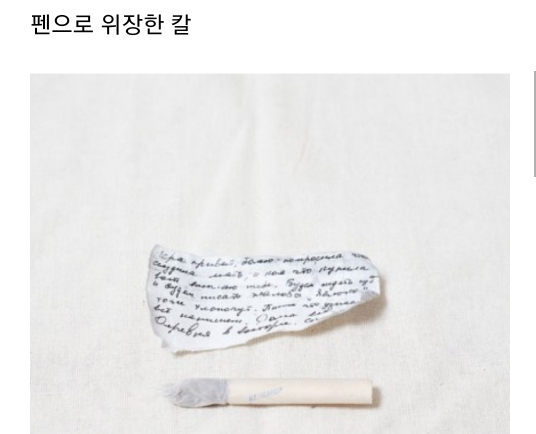 러시아 교도소에서 죄수들에게 압수한 물건