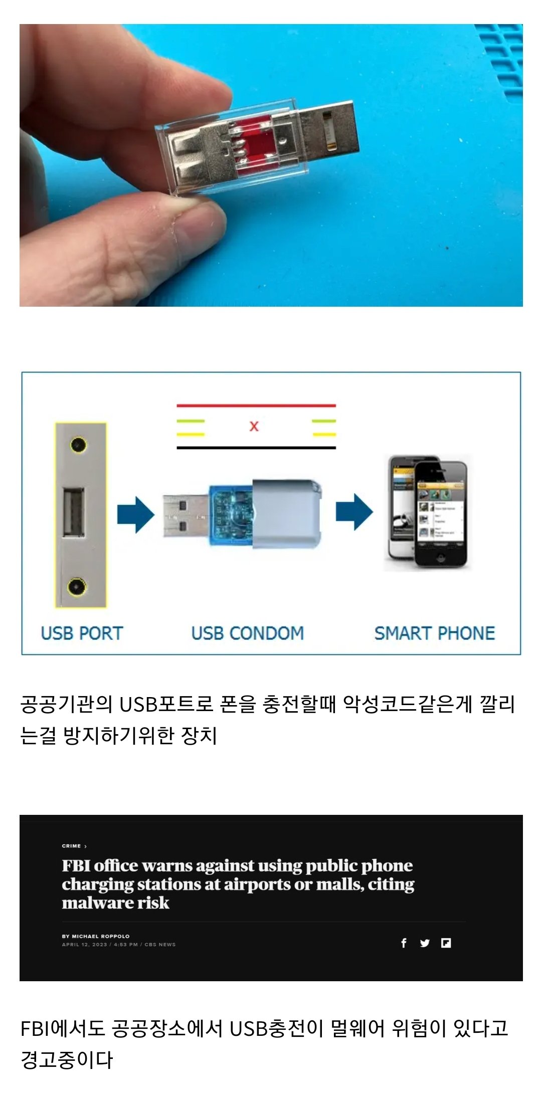 요즘 미국에서 쓰인다는 USB콘돔