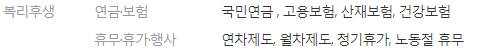 대기업과 좆소 복지 비교