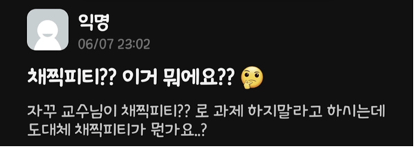 채찍피티? 이거 뭐에요??
