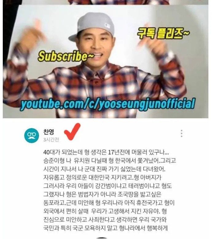 스티브유 유튜브 뼈 때리는 댓글 jpg