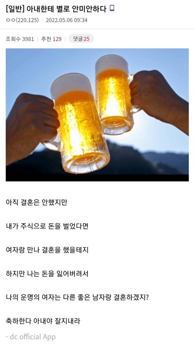 아내한테 별로 안미안하다는 주갤러 jpg