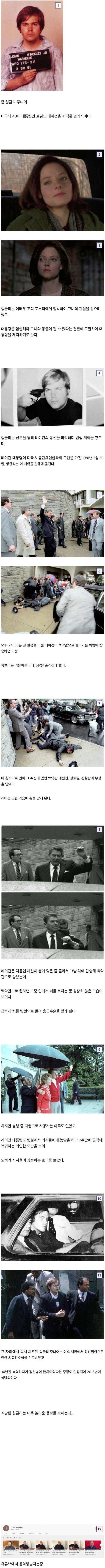 미국 레이건 대통령 저격범 근황