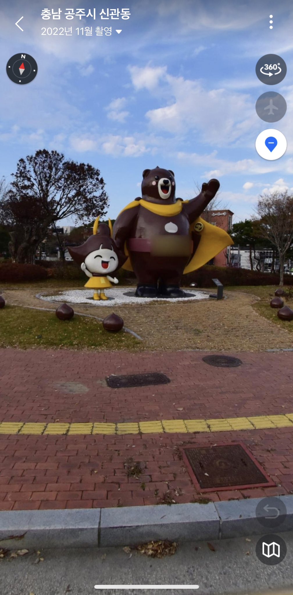 실시간 폭우로 떠내려가는 공주시의 곰.jpg