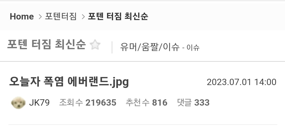 오늘자 폭염 에버랜드