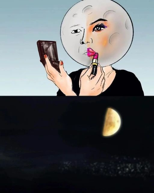 달과 태양을 의인화해서 그린 그림.jpg
