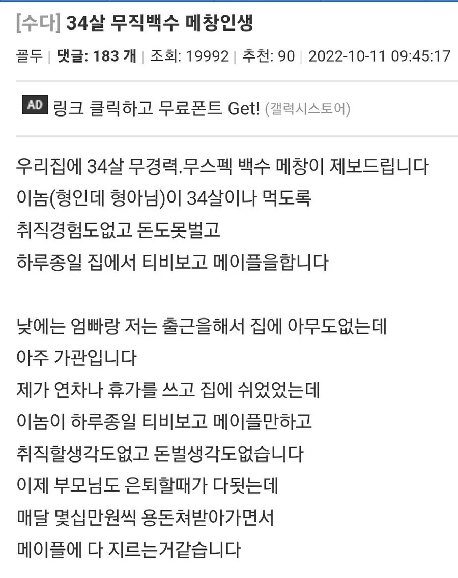 하루종일 집에서 메이플하는 34살 무직백수.jpg