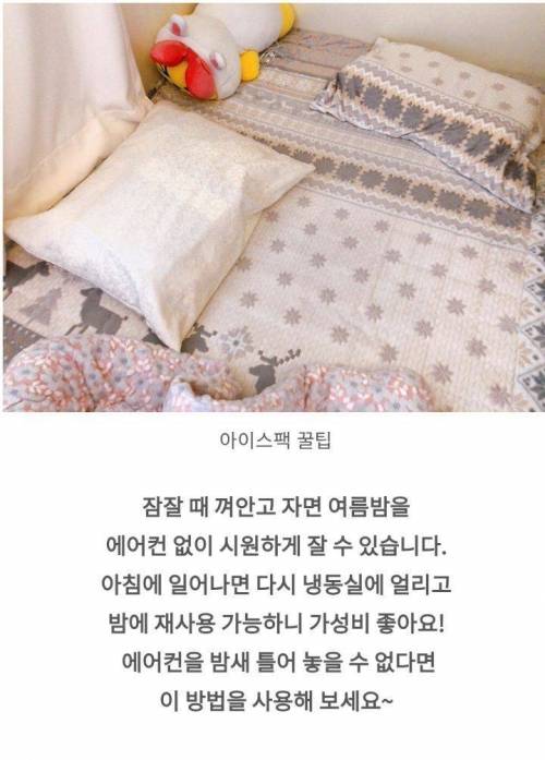 여름철 에어컨 없이 시원해지는 꿀팁