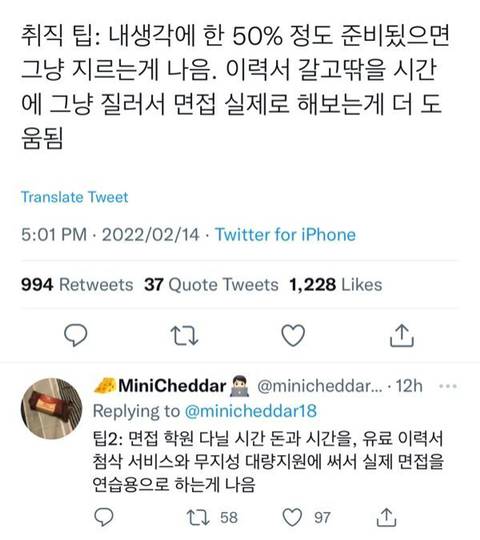 현실적인 취직 팁.twt